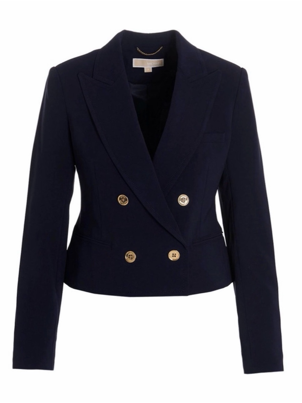 Michael Kors Tailored Double-Breasted Navy Women's Blazer - Picture 1 of 7